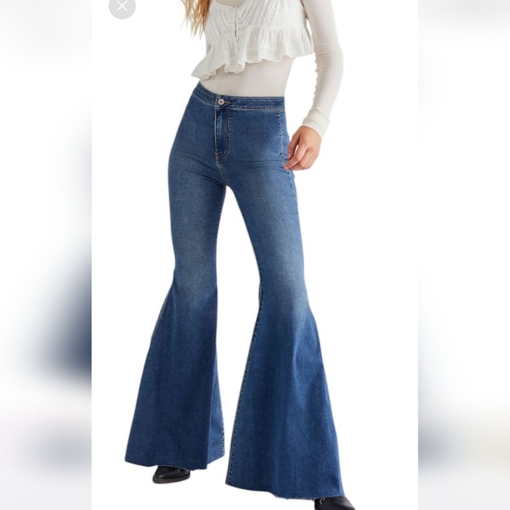 Free People Just Float On Flare Bellbottom Jeans